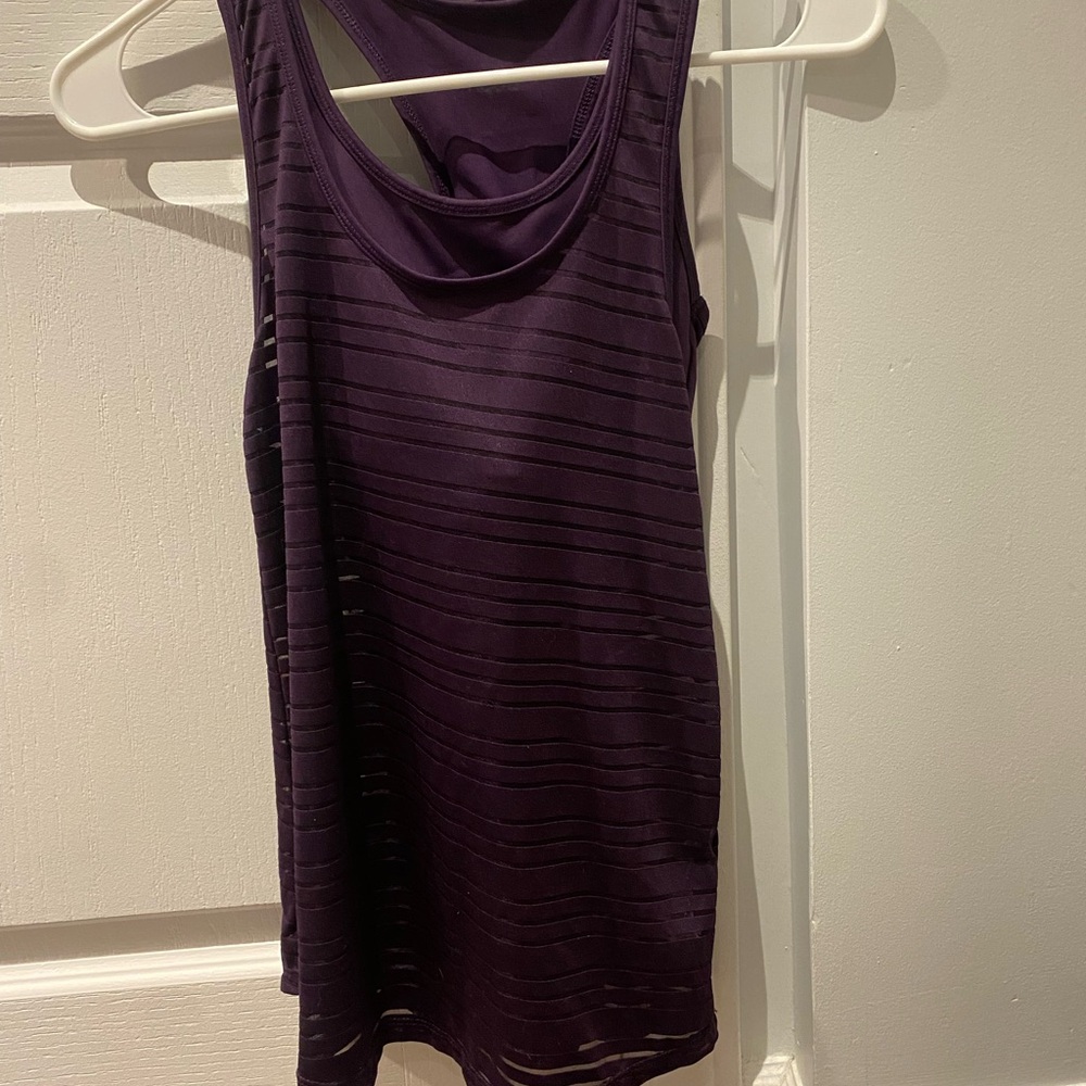 Hyba Purple Striped Tank Top